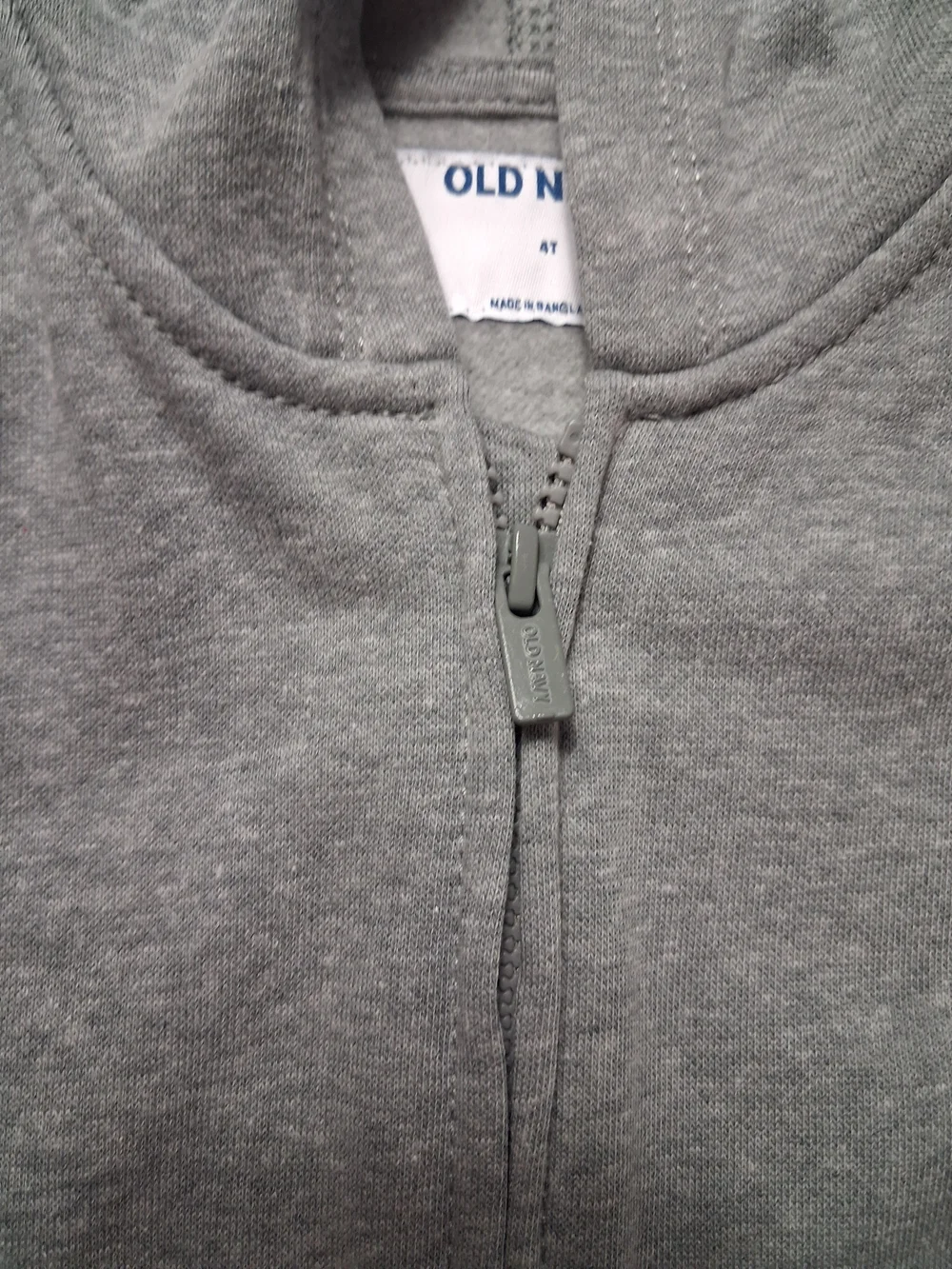 Old Navy Toddler Hooded Sweat Jacket Size 4T Gray Full Front Zip Long Sleeve NEW
